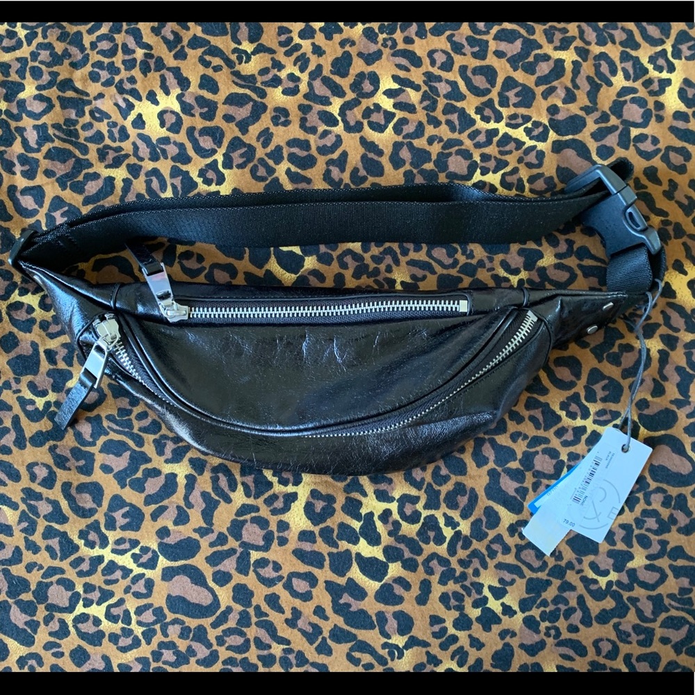 Treasure & Bond Black Leather Fannypack